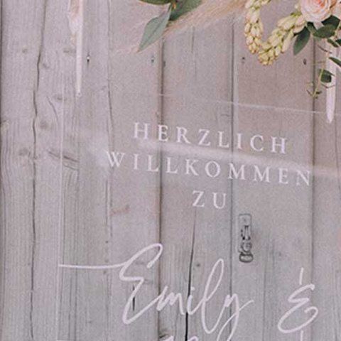Willkommensschild